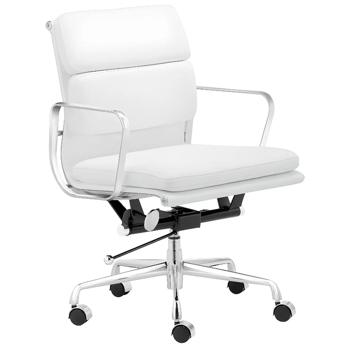 Adjustable Fixed Arms Ergonomic Office Chair with Casters Image - 2