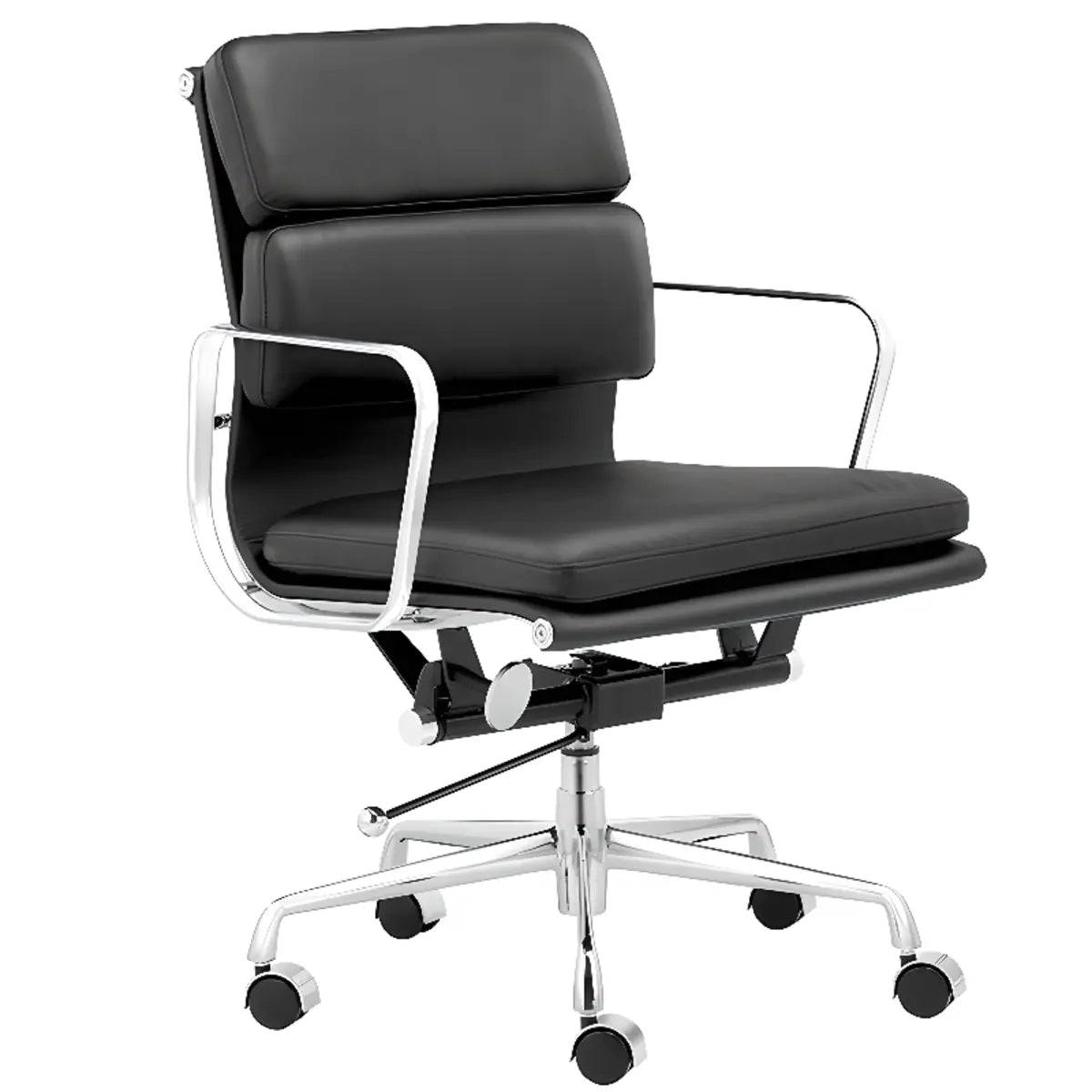 Adjustable Fixed Arms Ergonomic Office Chair with Casters Image - 3