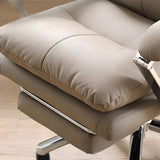 Adjustable Footrest Swivel Leather Lounge Office Chair Image - 5