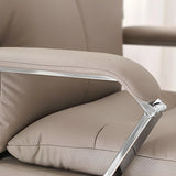 Adjustable Footrest Swivel Leather Lounge Office Chair Image - 9