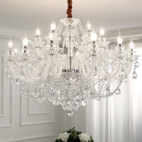 Adjustable French Candelabra Crystal Chandelier Image - 1