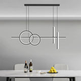 Adjustable Geometric Black LED Island Pendant Light  Image - 3