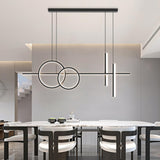 Adjustable Geometric Black LED Island Pendant Light  Image - 4