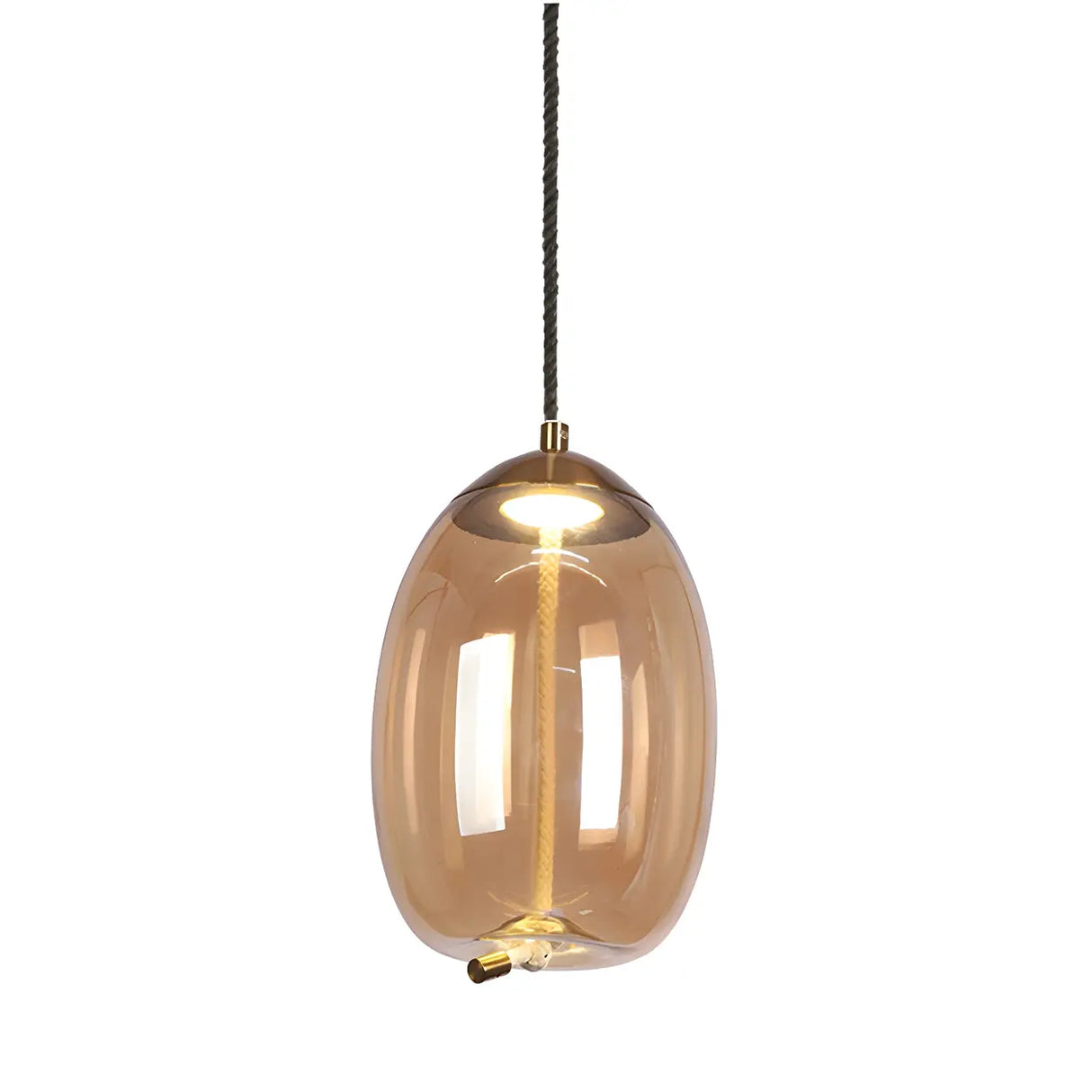 Adjustable Glass Geometric Pendant Light with Canopy Image - 29