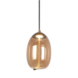 Adjustable Glass Geometric Pendant Light with Canopy Image - 29