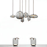 Adjustable Glass Geometric Pendant Light with Canopy Image - 8