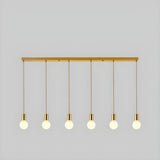 Adjustable Globe Shadeless Metal Rope Pendant Light Image - 16