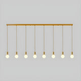 Adjustable Globe Shadeless Metal Rope Pendant Light Image - 18