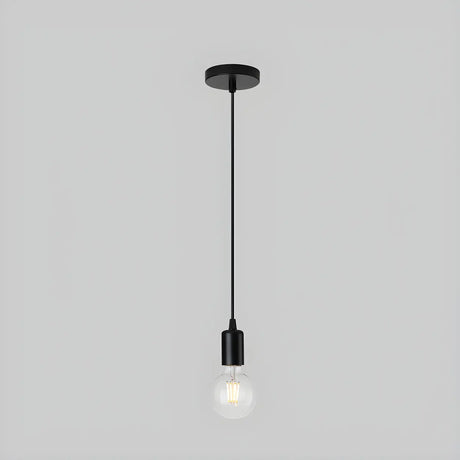 Adjustable Globe Shadeless Metal Rope Pendant Light Image - 2