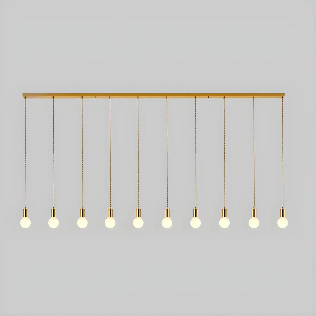 Adjustable Globe Shadeless Metal Rope Pendant Light Image - 20