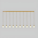 Adjustable Globe Shadeless Metal Rope Pendant Light Image - 20