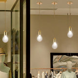Adjustable Globe Shadeless Metal Rope Pendant Light Image - 24