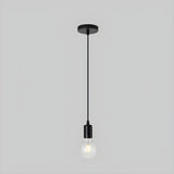 Adjustable Globe Shadeless Metal Rope Pendant Light Image - 2