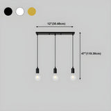 Adjustable Globe Shadeless Metal Rope Pendant Light Image - 30