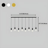 Adjustable Globe Shadeless Metal Rope Pendant Light Image - 32