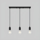 Adjustable Globe Shadeless Metal Rope Pendant Light Image - 4