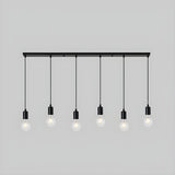 Adjustable Globe Shadeless Metal Rope Pendant Light Image - 5