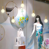 Adjustable Globe Shadeless Metal Rope Pendant Light Image - 8
