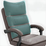 Adjustable Green Ergonomic Leather Headrest Office Chair Image - 12