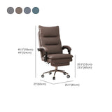 Adjustable Green Ergonomic Leather Headrest Office Chair #size