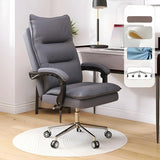 Adjustable Green Ergonomic Leather Headrest Office Chair Image - 2