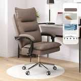 Adjustable Green Ergonomic Leather Headrest Office Chair Image - 7
