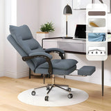 Adjustable Green Ergonomic Leather Headrest Office Chair Image - 9