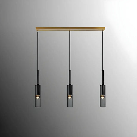 Adjustable Grey Crystal Cylinder Rope Pendant Light Image - 7
