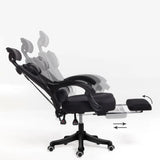 Adjustable Grey Ergonomic Mesh Office Chair with Headrest Image - 13