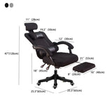 Adjustable Grey Ergonomic Mesh Office Chair with Headrest Image - 19
