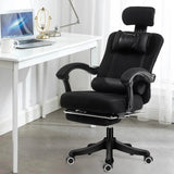 Adjustable Grey Ergonomic Mesh Office Chair with Headrest Image - 3