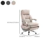 Adjustable Grey Ergonomic Swivel Leather Task Office Chair #size