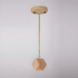 Adjustable Hanging Length Wood Shadeless Pendant Light Image - 3