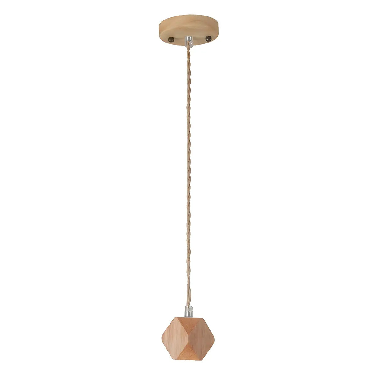 Adjustable Hanging Length Wood Shadeless Pendant Light Image - 9