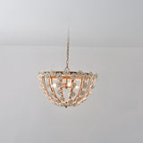 Adjustable Height Ceramics Flower Vintage Chandelier Image - 13