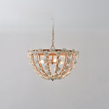 Adjustable Height Ceramics Flower Vintage Chandelier Image - 16