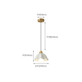 Adjustable Height Elegant White Flower Pendant Light Image - 19