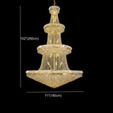 Adjustable Height Grand Gold Crystal Tiered Chandelier Image - 19
