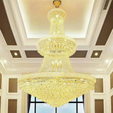 Adjustable Height Grand Gold Crystal Tiered Chandelier Image - 8