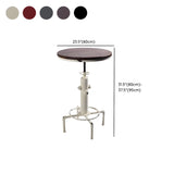 Adjustable Height Industrial Bar Table with Wood Top #size