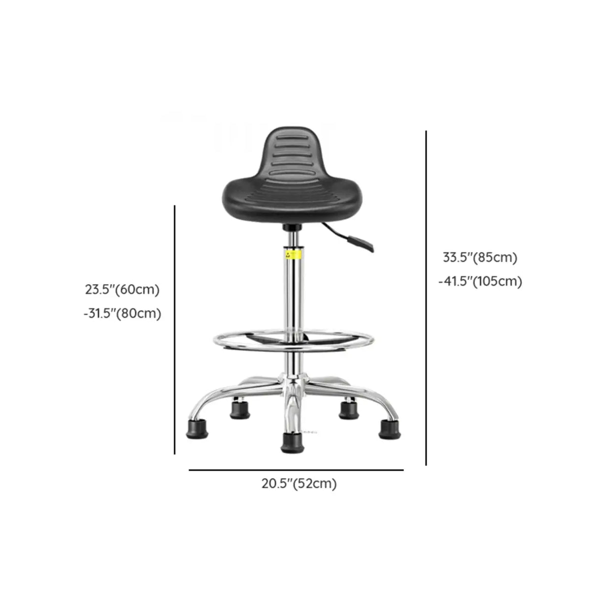 Adjustable Height Leather Bucket Bar Stool with Wheels 