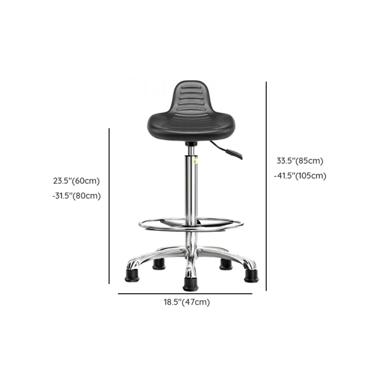 Adjustable Height Leather Bucket Bar Stool with Wheels Image - 8