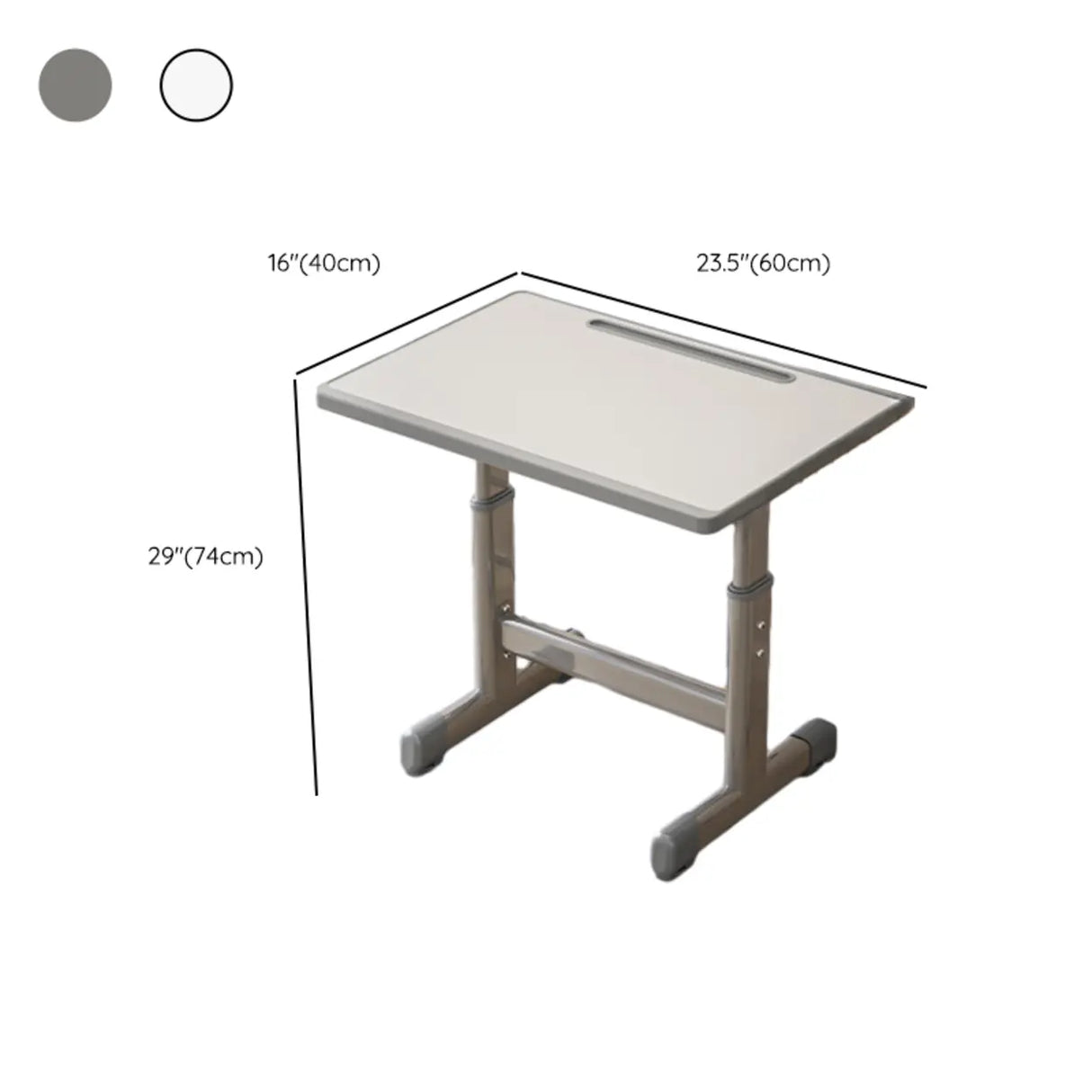 Adjustable Height Metal T-Shaped Base Kids Writing Desk 
