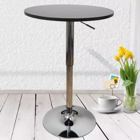 Adjustable Height Modern Round Bistro Bar Height Table Image - 1