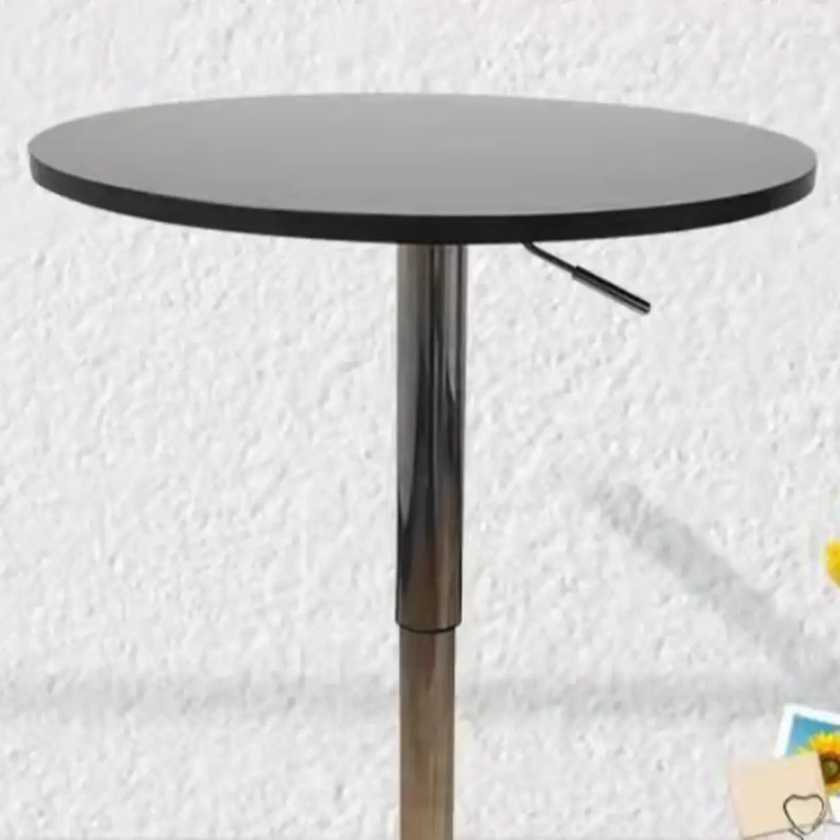 Adjustable Height Modern Round Bistro Bar Height Table Image - 10