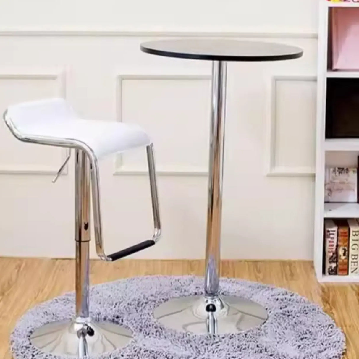 Adjustable Height Modern Round Bistro Bar Height Table Image - 4