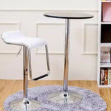 Adjustable Height Modern Round Bistro Bar Height Table Image - 4