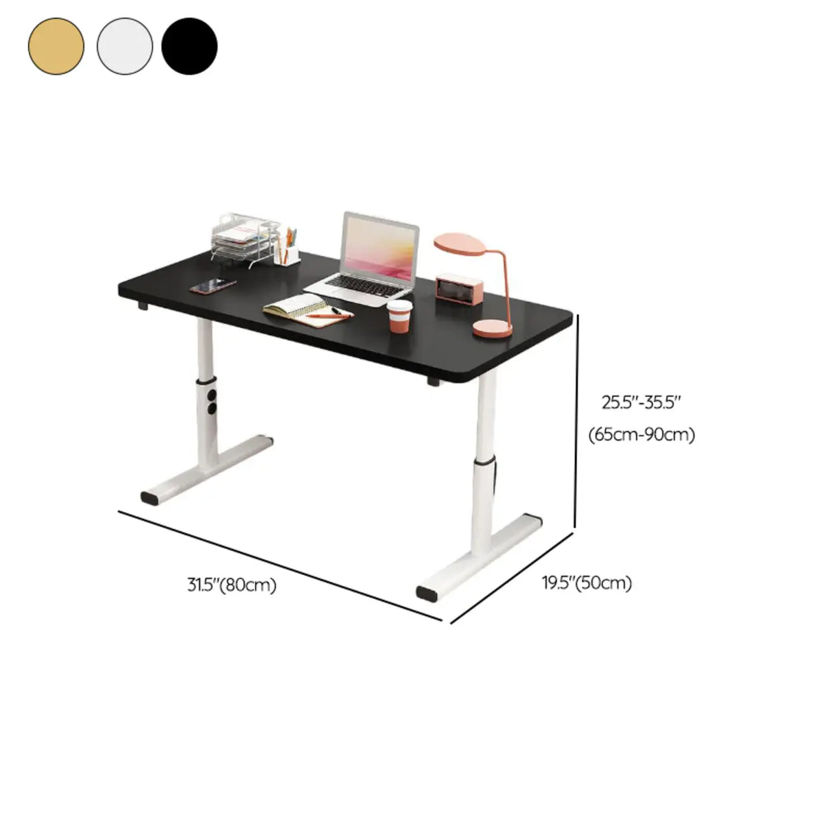 Adjustable Height Rectangular Steel Base Kids Desk 