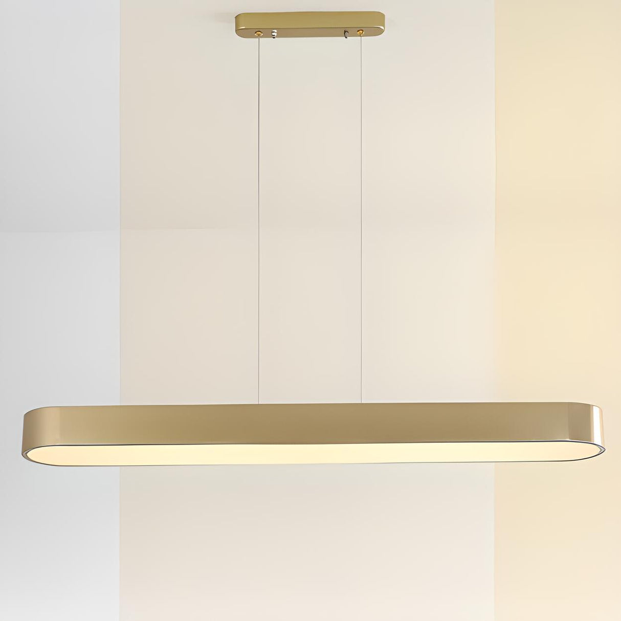 Adjustable Height Simple Oval LED Island Pendant Light Image - 13