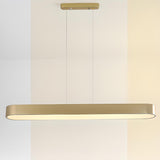 Adjustable Height Simple Oval LED Island Pendant Light Image - 13